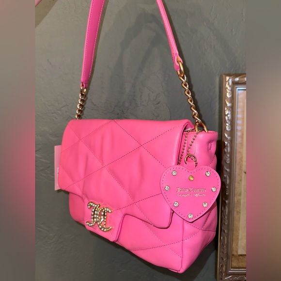 NWT JUICY COUTURE BRIGHTER THAN DIAMOND CROSSBODY BAG PINK LEMONADE Bundle - Picture 3 of 8